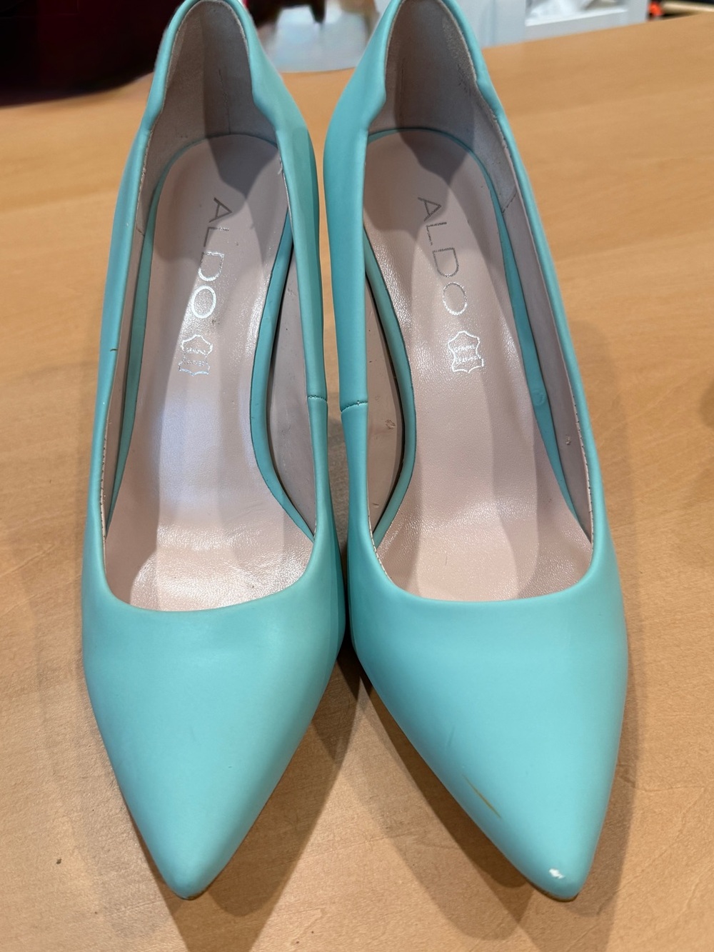 ALDO Women's Mint Green Pointed-Toe Pumps